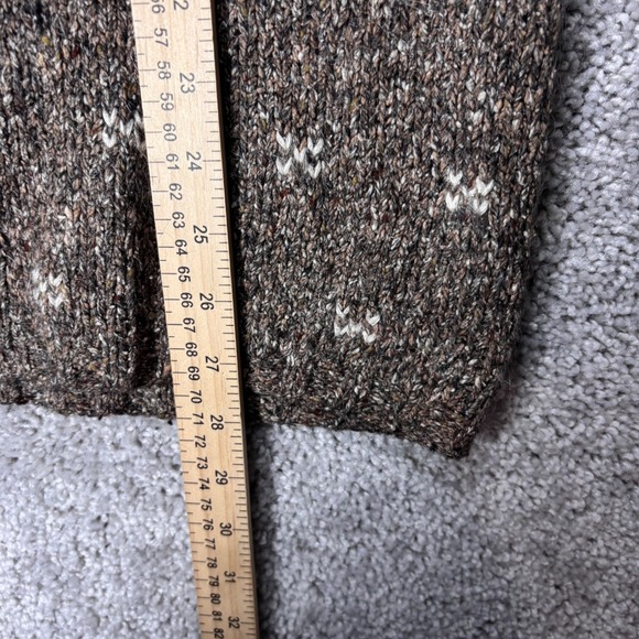 Croft & Barrow Hand Knitted Silk Wool Mohair Reindeer Fair Isle Sweater Mens L - Picture 8 of 10